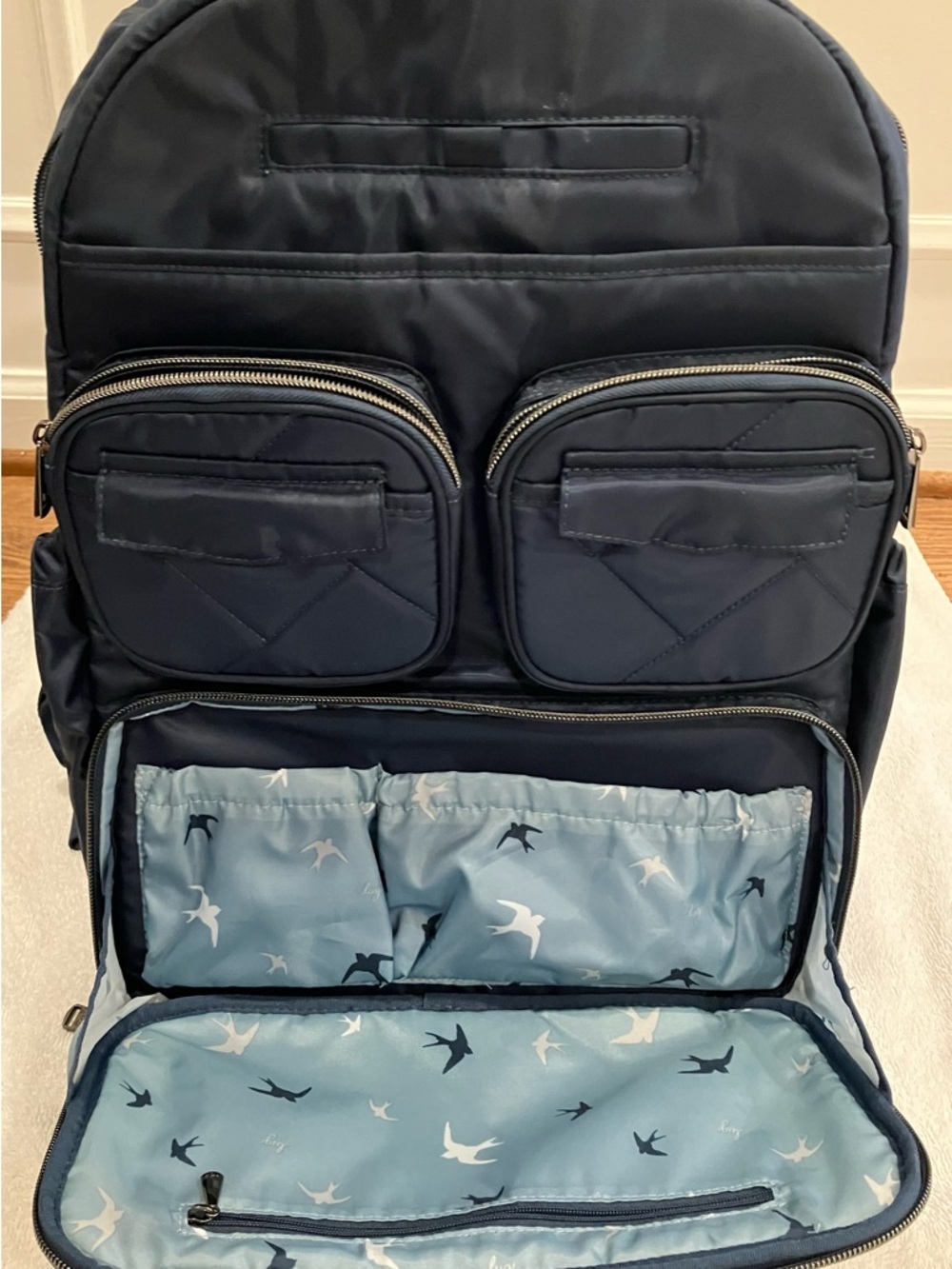 Lug Puddle Jumper SE Backpack Indigo Blue with Swallows Interior- Used Once - Picture 8 of 15